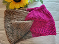 Cross Knit Band - Burgundy/Brown - Country Craft Barn Headband (HB-914)