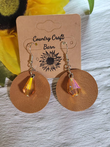 Caramel Frenzy - Brown Country Craft Barn Earrings (#067)