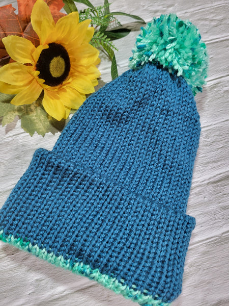 Cotton Candy - Blue Knit Country Craft Barn Knit Hat (#2002)