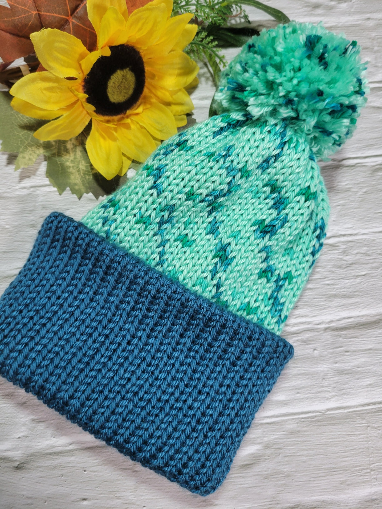Cotton Candy - Blue Knit Country Craft Barn Knit Hat (KH-2002)