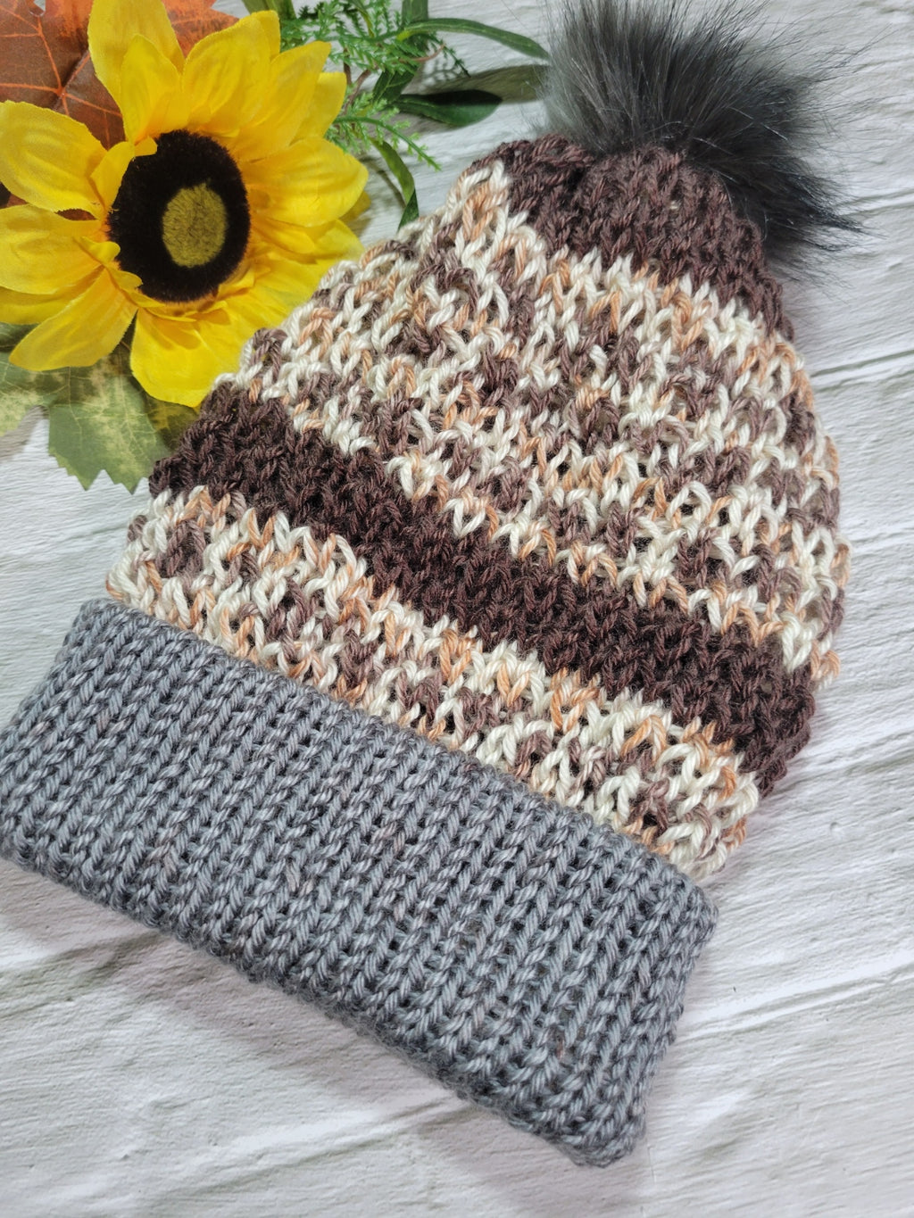 Woodland Color - Multi Country Craft Barn Knit Hat (KH-2003)