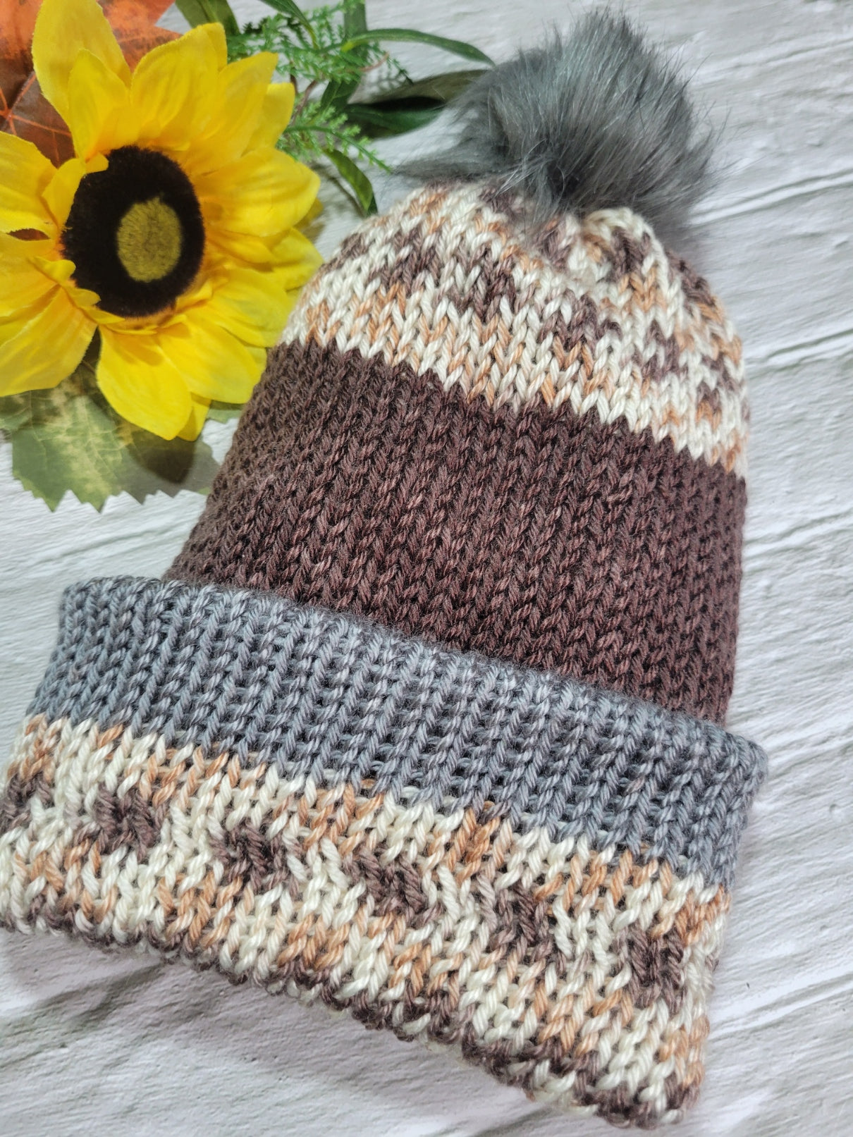 Woodland Color - Multi Country Craft Barn Knit Hat (KH-2003)
