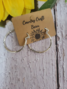 Vintage Hoop - Silver Country Craft Barn Earring (#050)