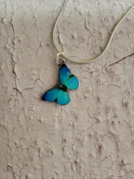 Butterfly Blues - Blue Country Craft Barn Necklace