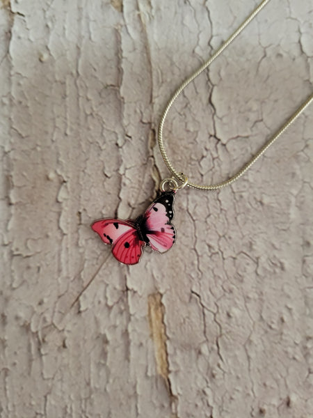 Fly, Fly Away - Pink Country Craft Barn Necklace