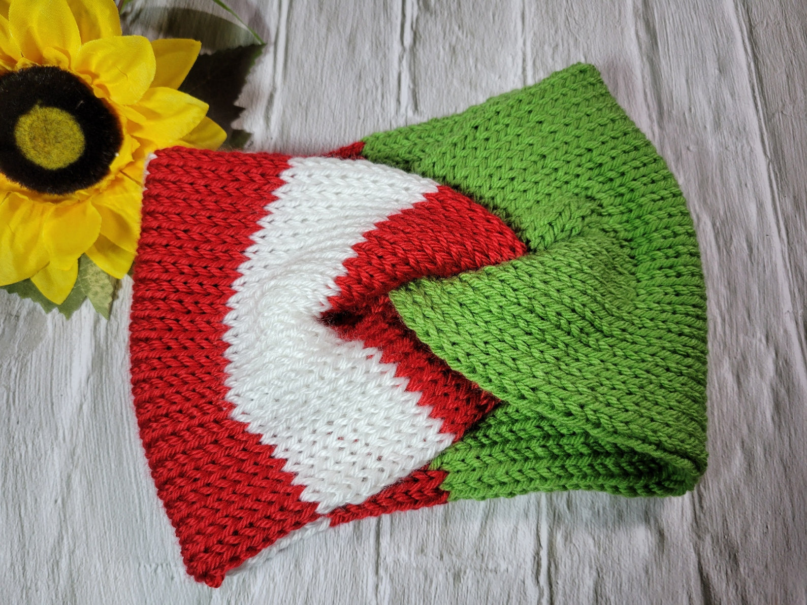 Cross Knit Headband - Grinch Country Craft Barn (#916)