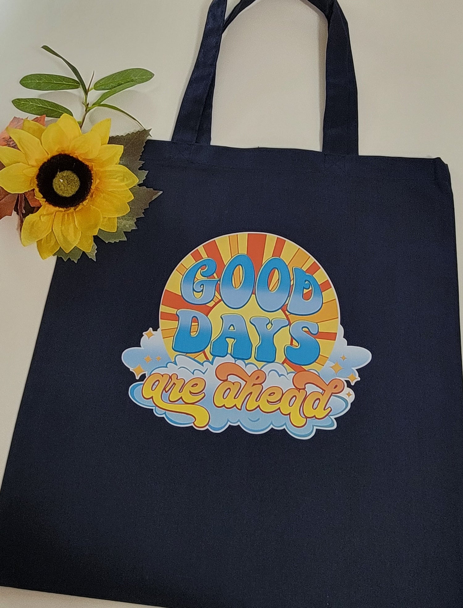 Good Days - Navy Country Craft Barn Tote Bag (#1304)