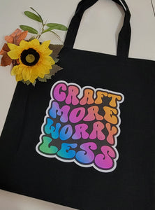Craft More... - Black Country Craft Barn Tote Bag (#1301)