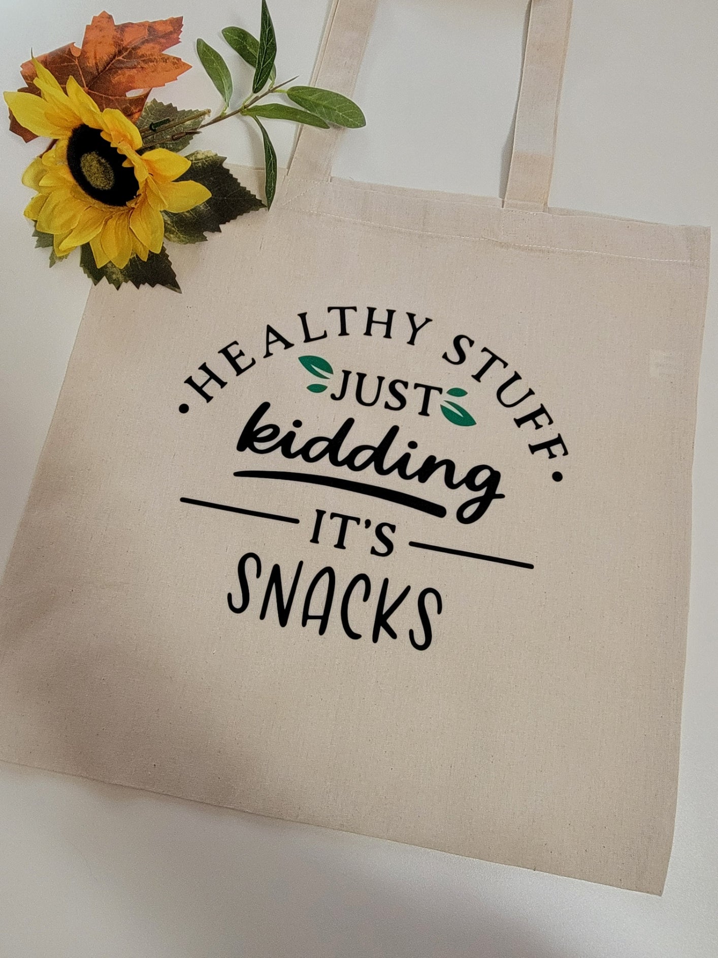 Healthy Stuff.. - Natural Country Craft Barn Tote Bag (#1308)