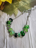 Big Bead Lampwork - Green Country Craft Barn Bracelet (#317)