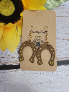 Horse Play - Brown - Country Craft Barn Earrings (#090)