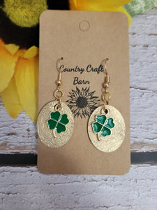 Luck of the Irish - Dark Green - Country Craft Barn Earrings (#092)