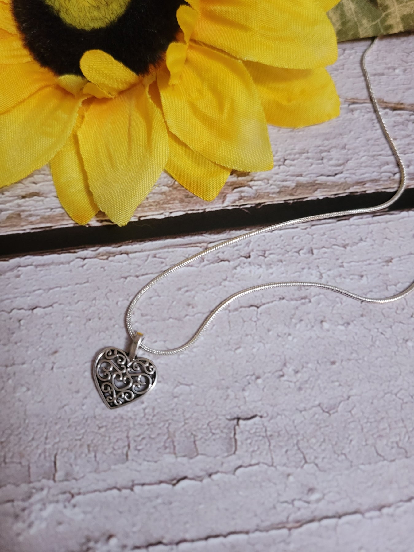 Sweet Heart - Silver Country Craft Barn Necklace (#539)
