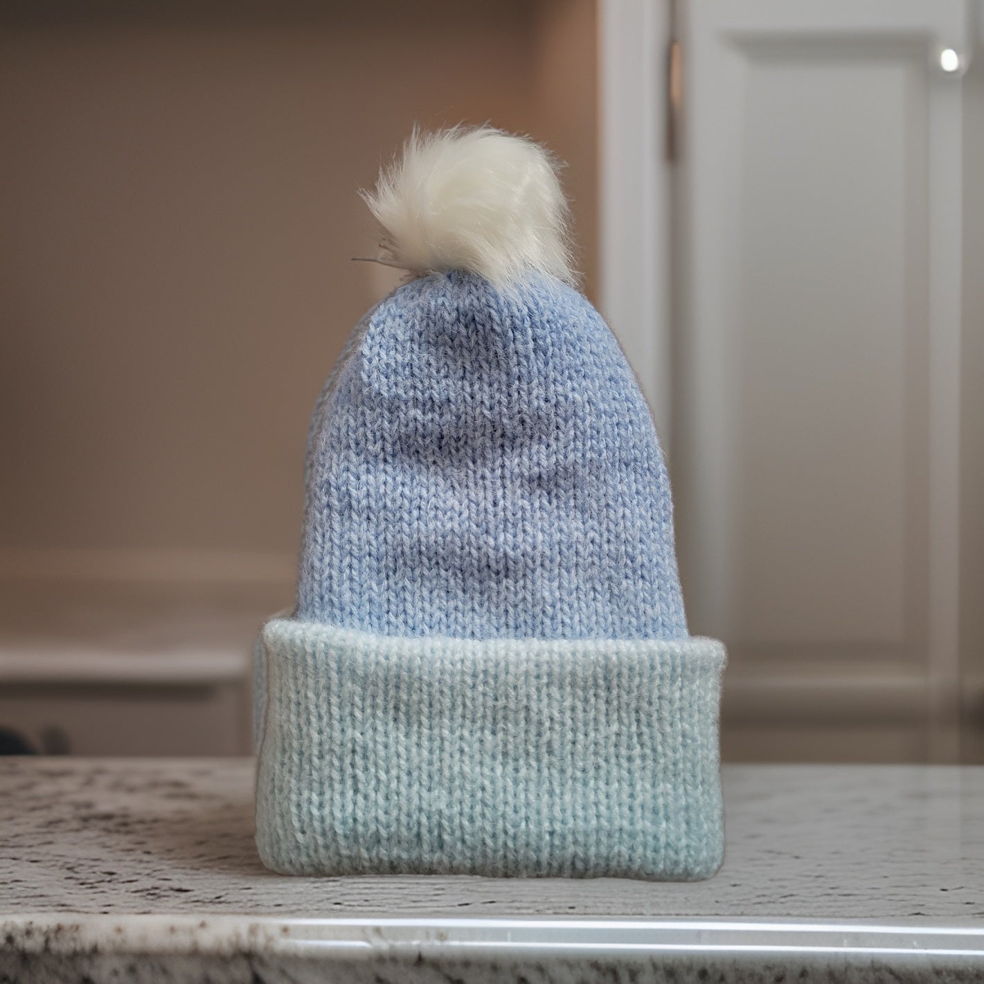 Reversible Country Craft Barn Knit Hat - Ice Blue (KH-2011)