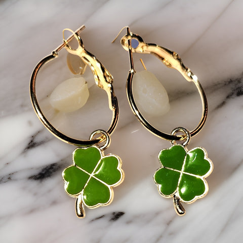 Irish Fest - Green Country Craft Barn Hoop Earrings (#101)