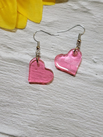 Pink Heart - Country Craft Barn Earrings (#106)