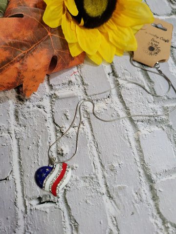 I Love America - Multi Country Craft Barn Necklace (#542)