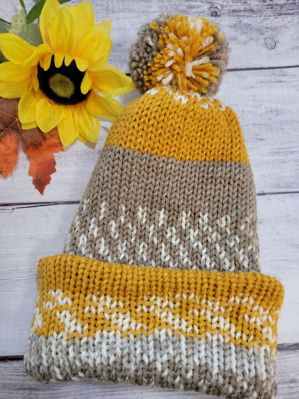 Golden/Taupe Country Craft Barn Scarf Set (SFS-3004)