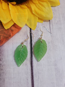 Fern Leaf - Green Country Craft Barn Earrings (#118)