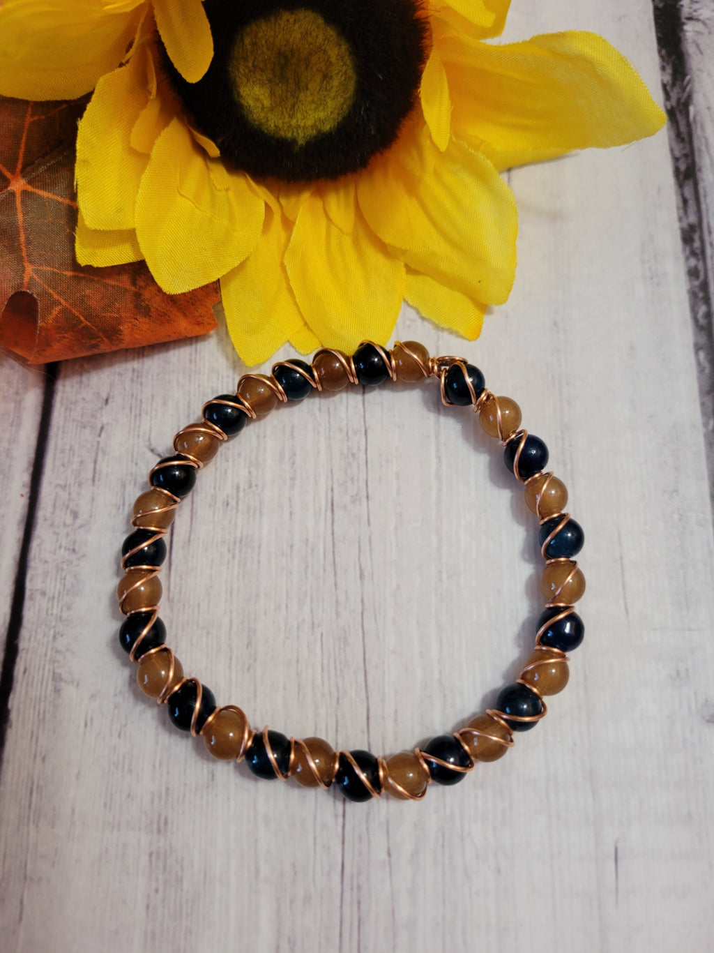 Copper Twist - Blue/Copper Country Craft Barn Bracelet (#338)