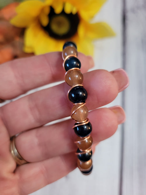 Copper Twist - Blue/Copper Country Craft Barn Bracelet (#338)