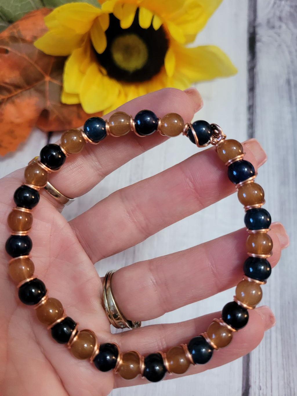 Copper Twist - Blue/Copper Country Craft Barn Bracelet (#338)