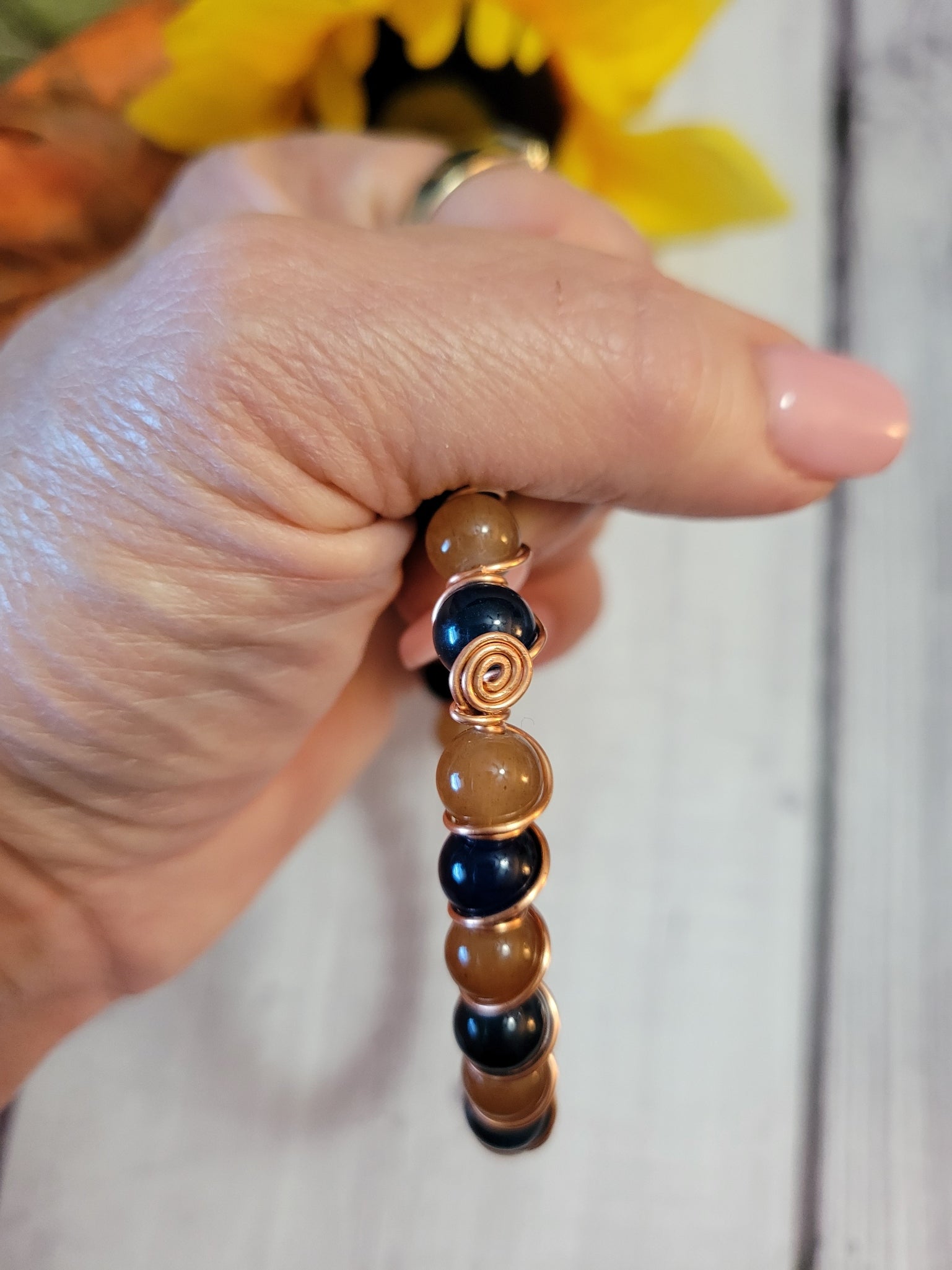 Copper Twist - Blue/Copper Country Craft Barn Bracelet (#338)