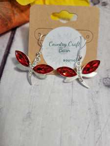 Dragonfly Fun - Red Country Craft Barn Earrings