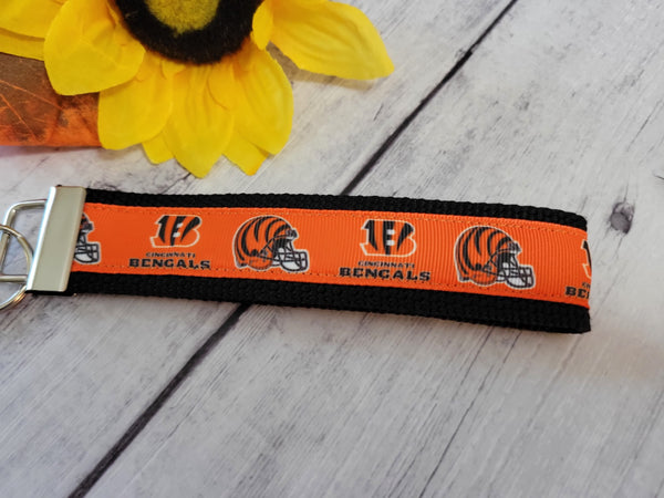 Cincinnati Bengals Inspired - Black Country Craft Barn Key Chain/FOB (#68)