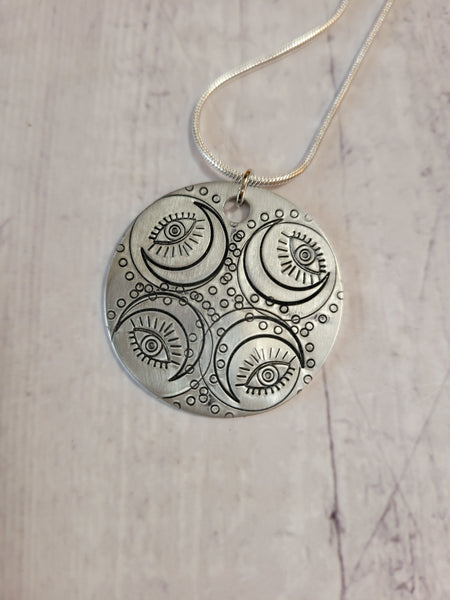 Moon Mandala - Silver Country Craft Barn Necklace (#554)