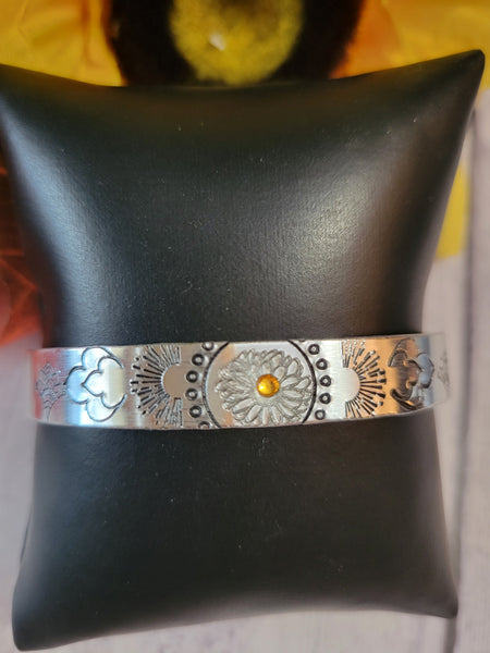 Mini Mandala - Orange Country Craft Barn Cuff Bracelet (#346)