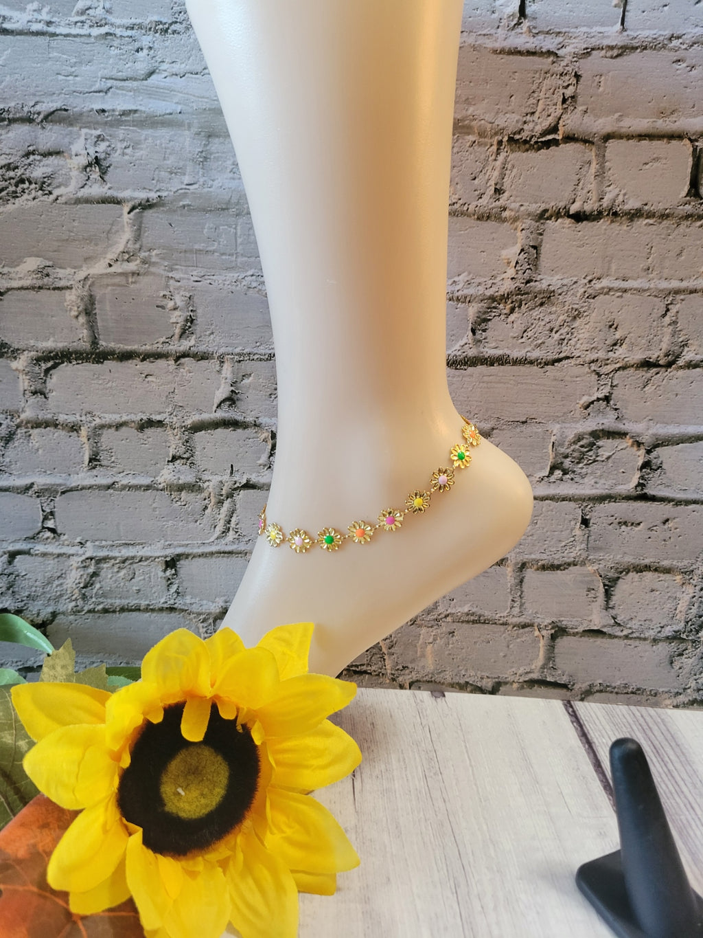 Colorful Flower - Multi Country Craft Barn Anklet/Bracelet (#4014)
