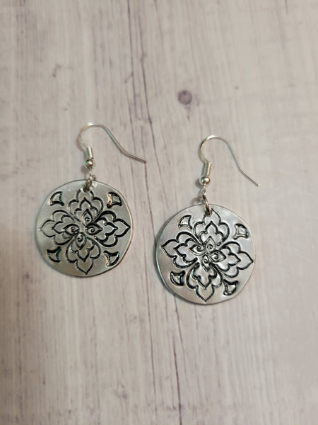 Henna - Silver Country Craft Barn Earrings (#150)