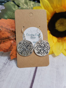 Henna - Silver Country Craft Barn Earrings (#150)