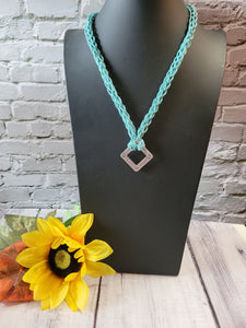 Mountain Top - Blue Country Craft Barn Necklace (#558)