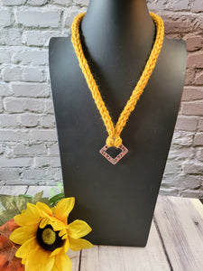 Styling in Texture - Yellow Country Craft Barn Necklace (#557)