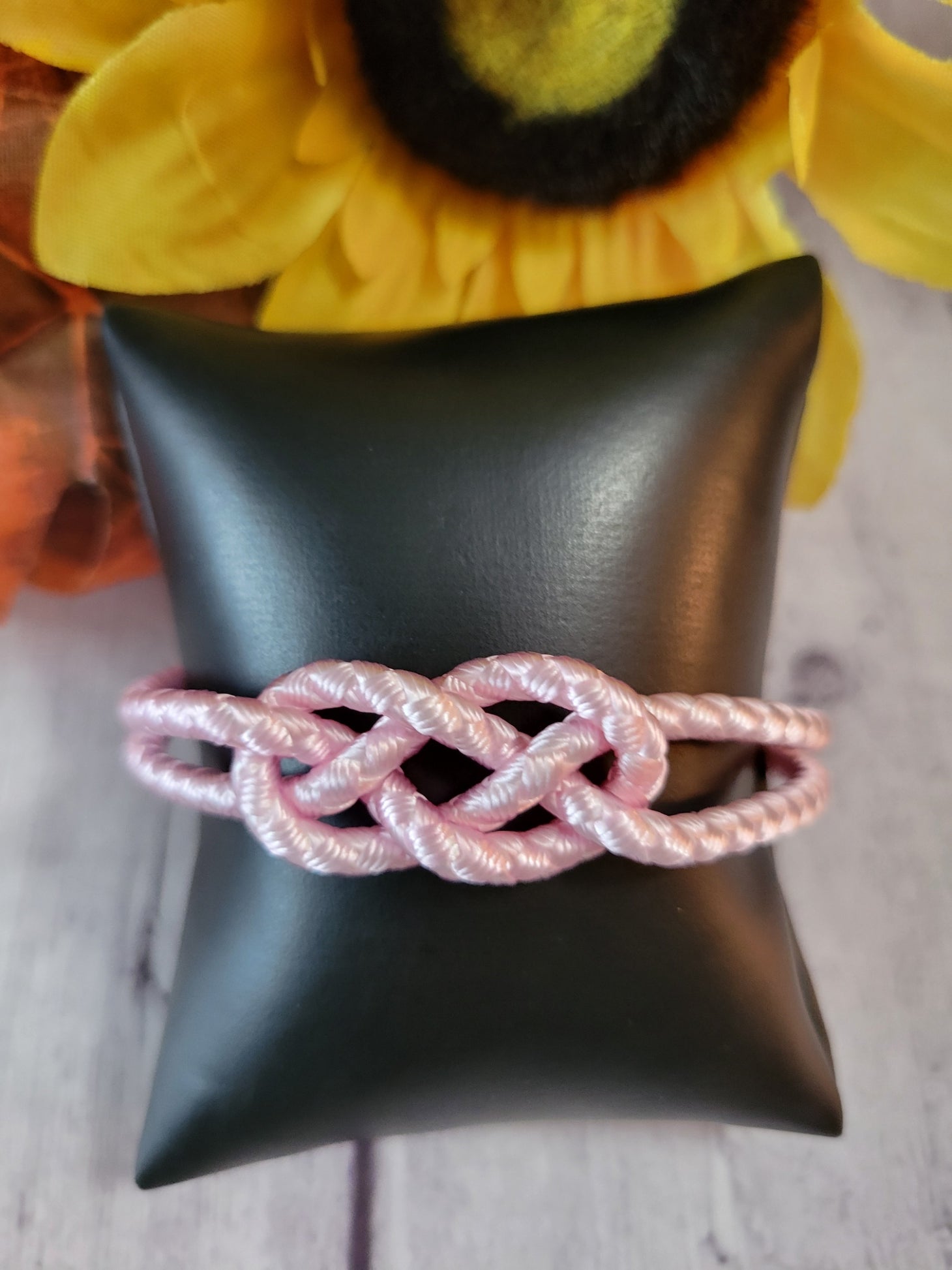 Josephine Knot BoHo Pink Cording Country Craft Barn Bracelet (#357)