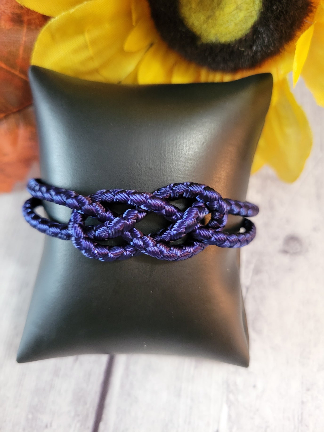 Josephine Knot BoHo Blue Cording Country Craft Barn Bracelet (#353)