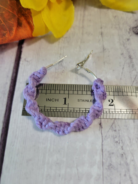 Macrame Twist -  Light Purple Country Craft Barn Earrings (#170)