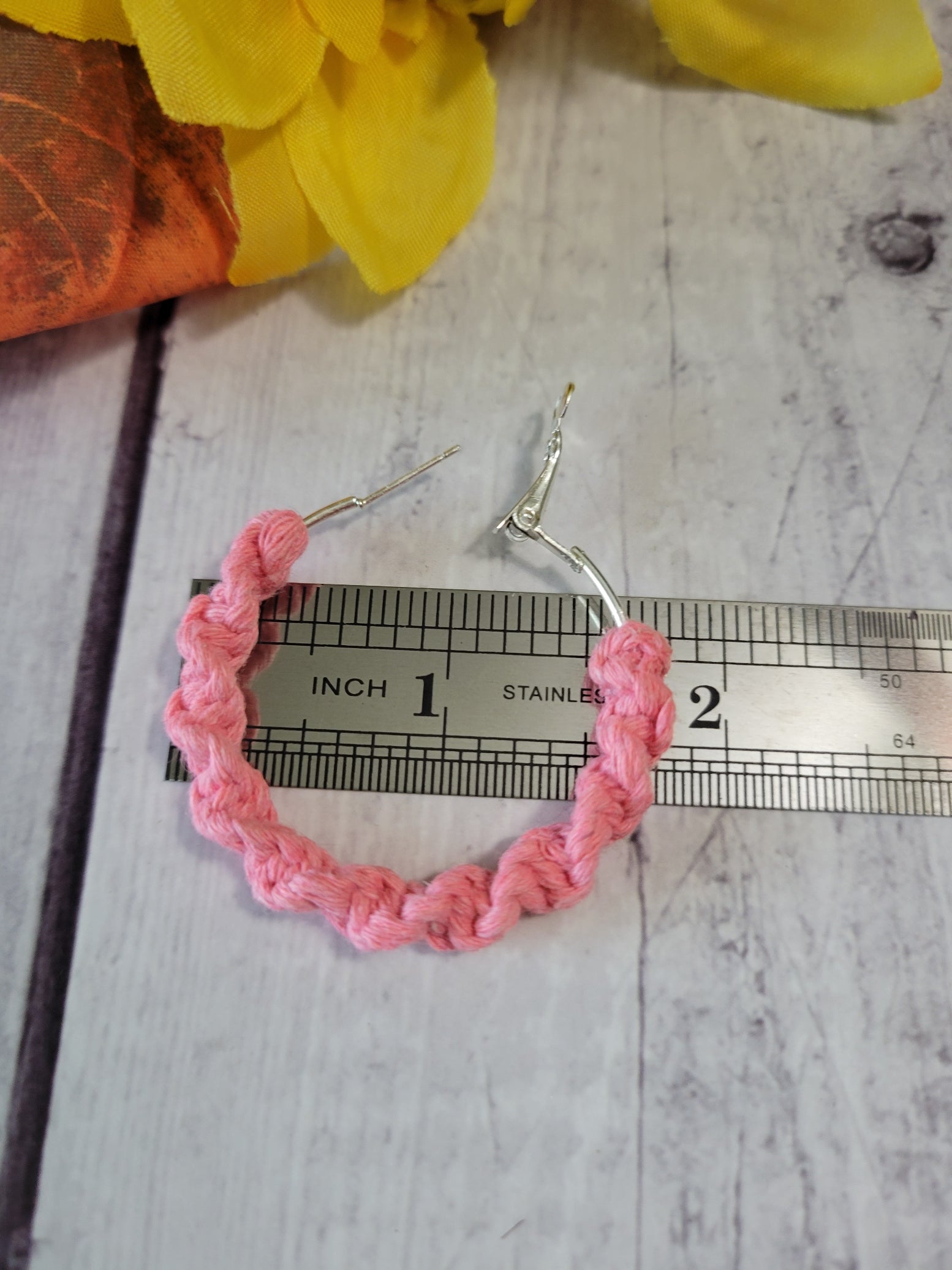 Macrame Twist -  Dark Pink Country Craft Barn Earrings (#169)
