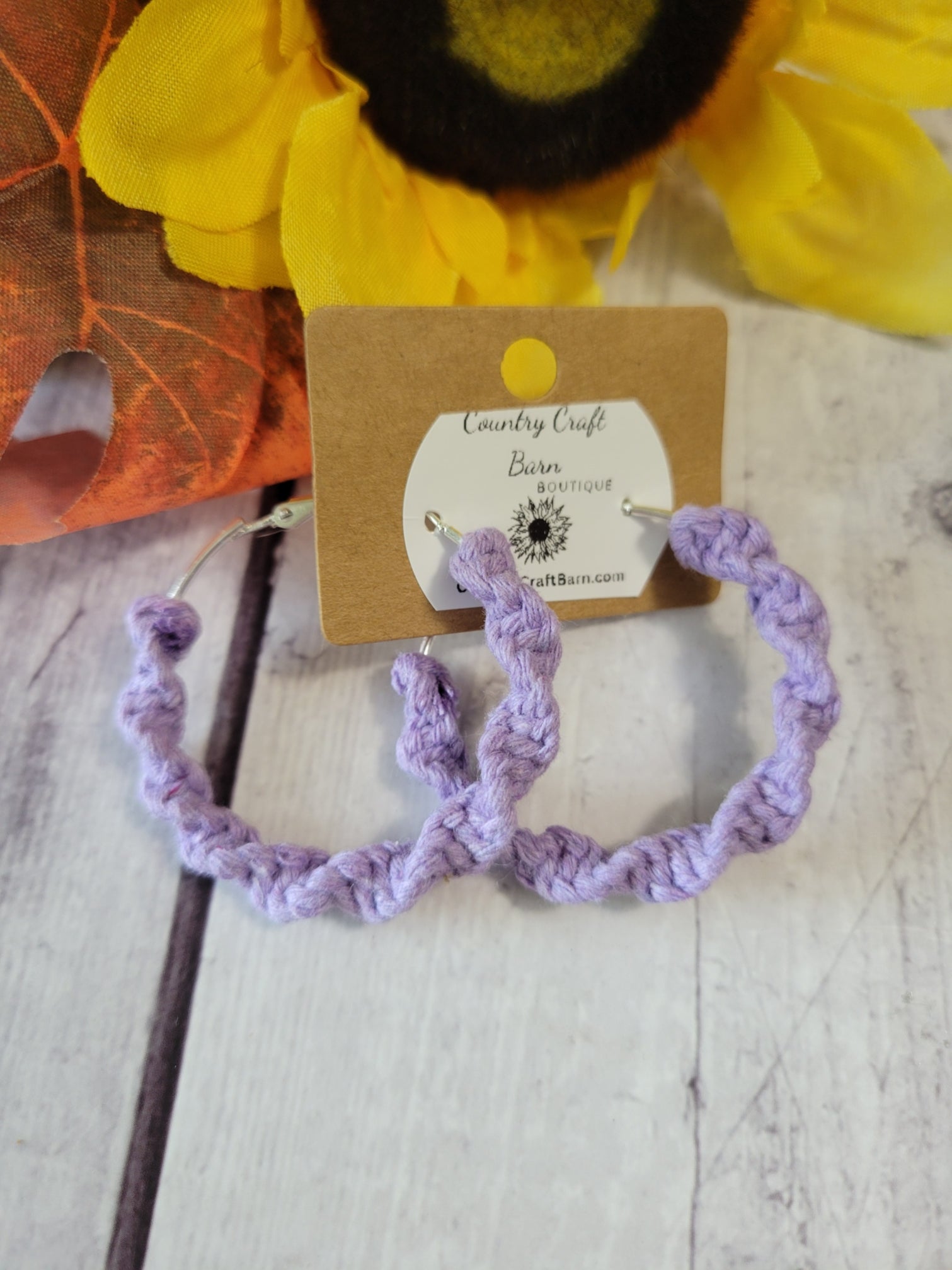 Macrame Twist -  Light Purple Country Craft Barn Earrings (#170)