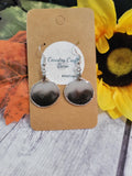 Smoke Screen - Black/White Country Craft Barn Earrings (#184)