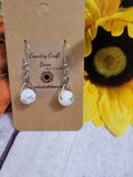 Dainty Drop - Howlite Country Craft Barn Earrings (#142)