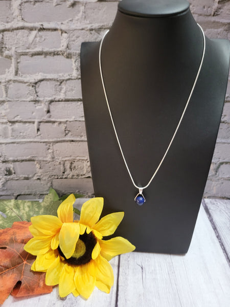 Dainty Drop - Blue Sodalite Country Craft Barn Necklace (#582)