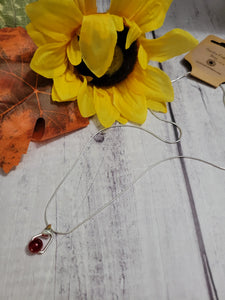 Dainty Drop - Red Country Craft Barn Necklace (#581)