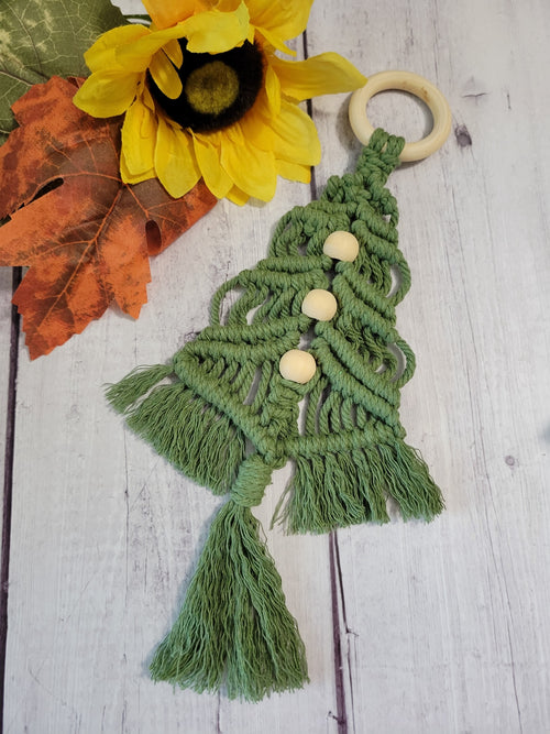 Beaded Christmas Tree - Country Craft Barn Decoration - Multiple Colors (#1852)