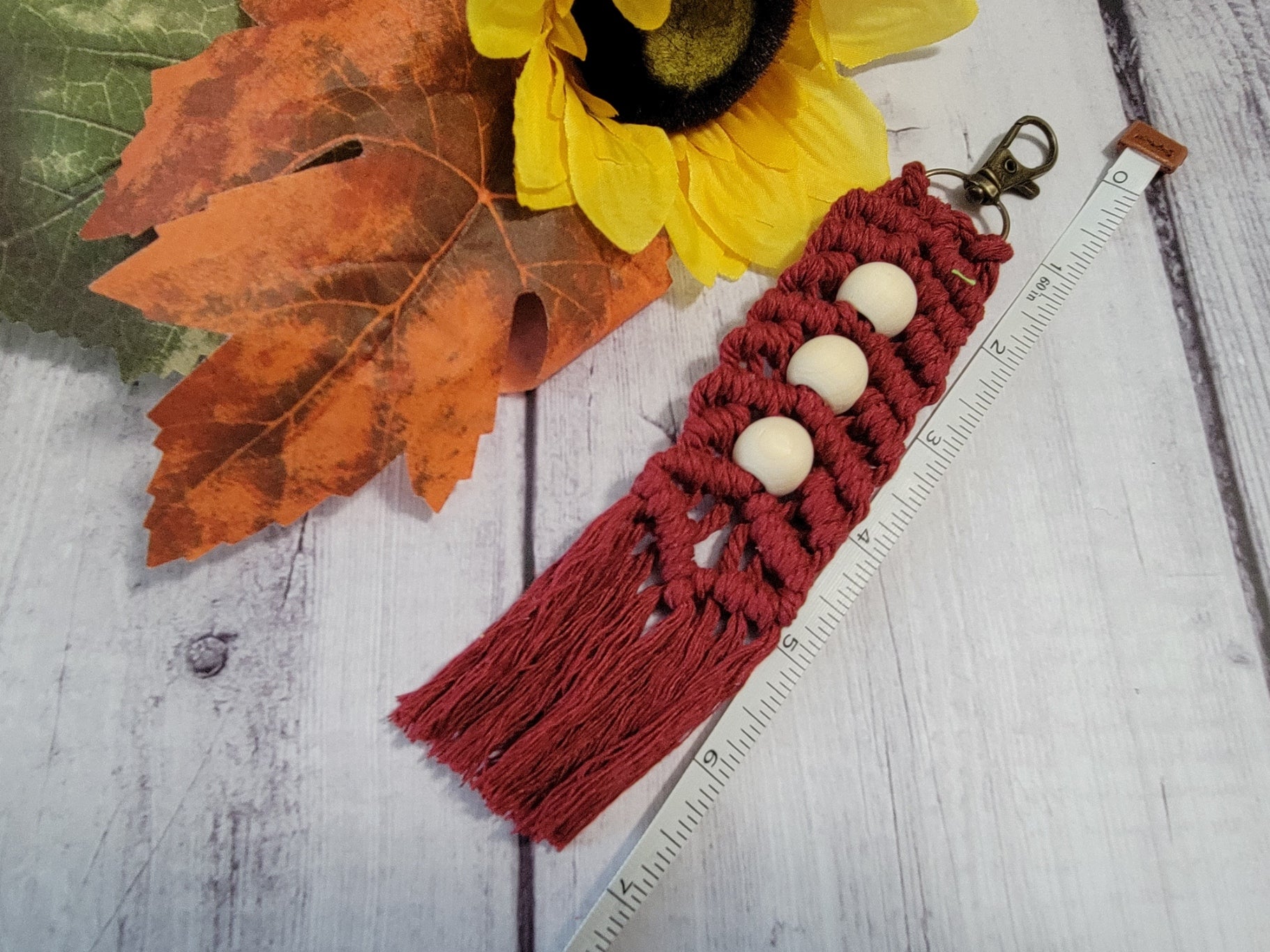 Double Half Hitch - Dark Rust Country Craft Barn Key Chain (KCM-82)