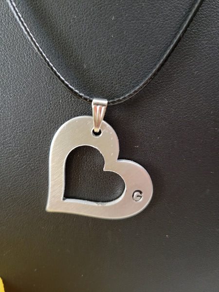 "G" Initial Necklace - Black Country Craft Barn Necklace (#599)