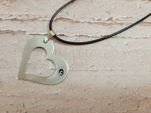 "G" Initial Necklace - Black Country Craft Barn Necklace (#599)