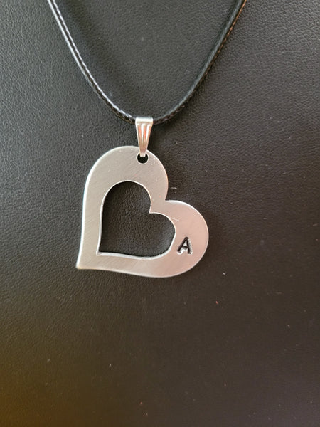 "A" Initial Necklace - Black Country Craft Barn Necklace (#593)